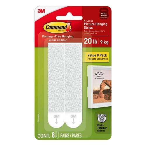 Command Picture Hanging Strip Pack 8 White