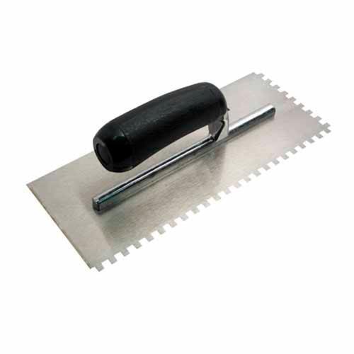 QEP Adhesive Trowel Square Notch Steel 6mm Black & Silver