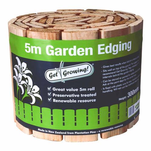GENIA OUTDOOR Garden Edging Wired Radiata Pine 300mm L: 5.0m