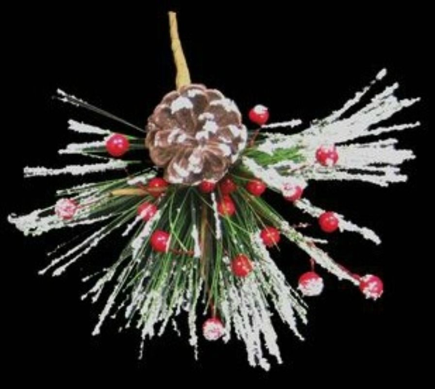 Snow Needle Pine Pick w/Cone