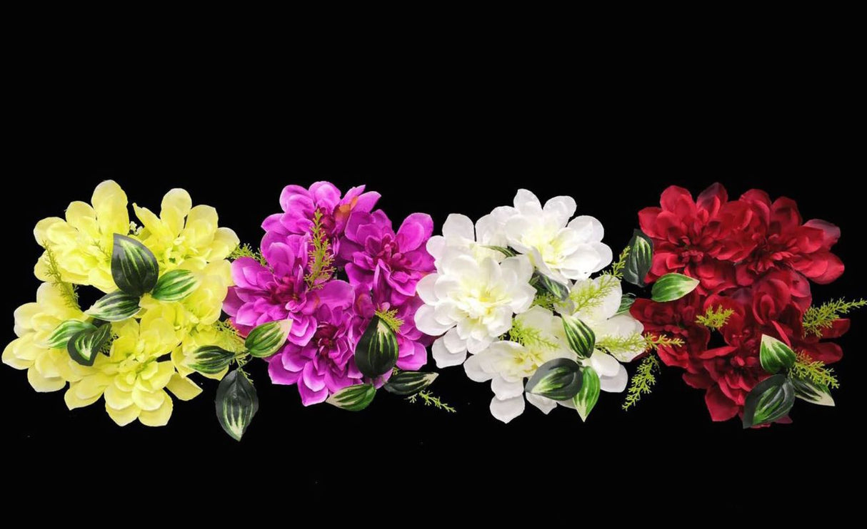 Artificial Dahlia Bush w/Greenery (48 Assorted Units)