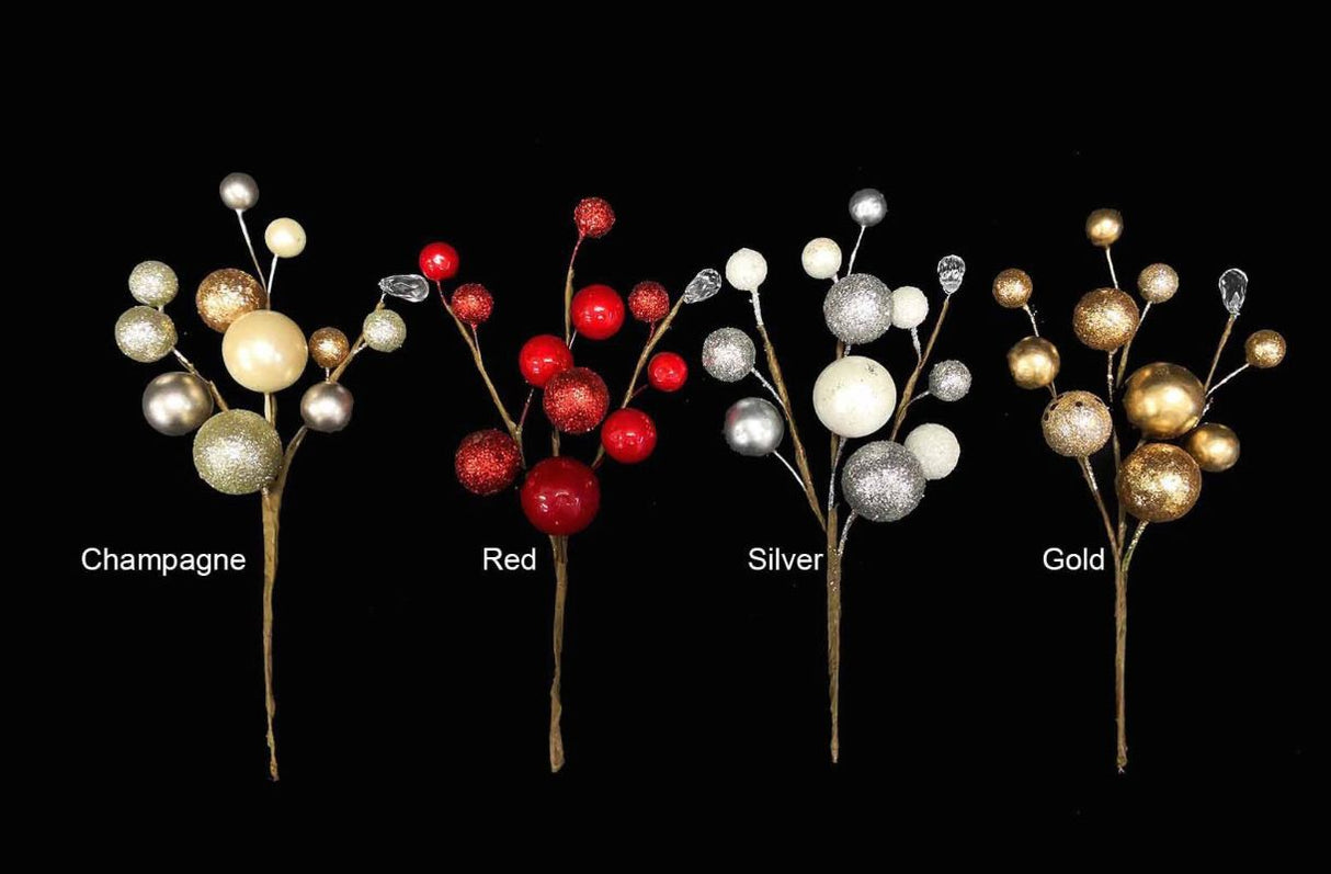 Pick with Various Sized Berries (Red)