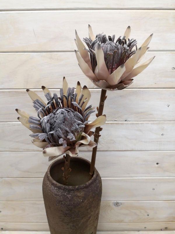 Artificial King protea - Dry look Small (Peach)