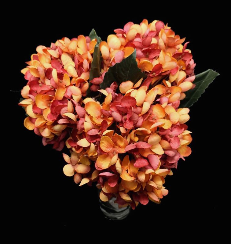 Artificial Hydrangea Bundle (Orange)