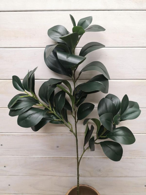 Artificial Obtusifolia Leaf Spray (Dark Green)
