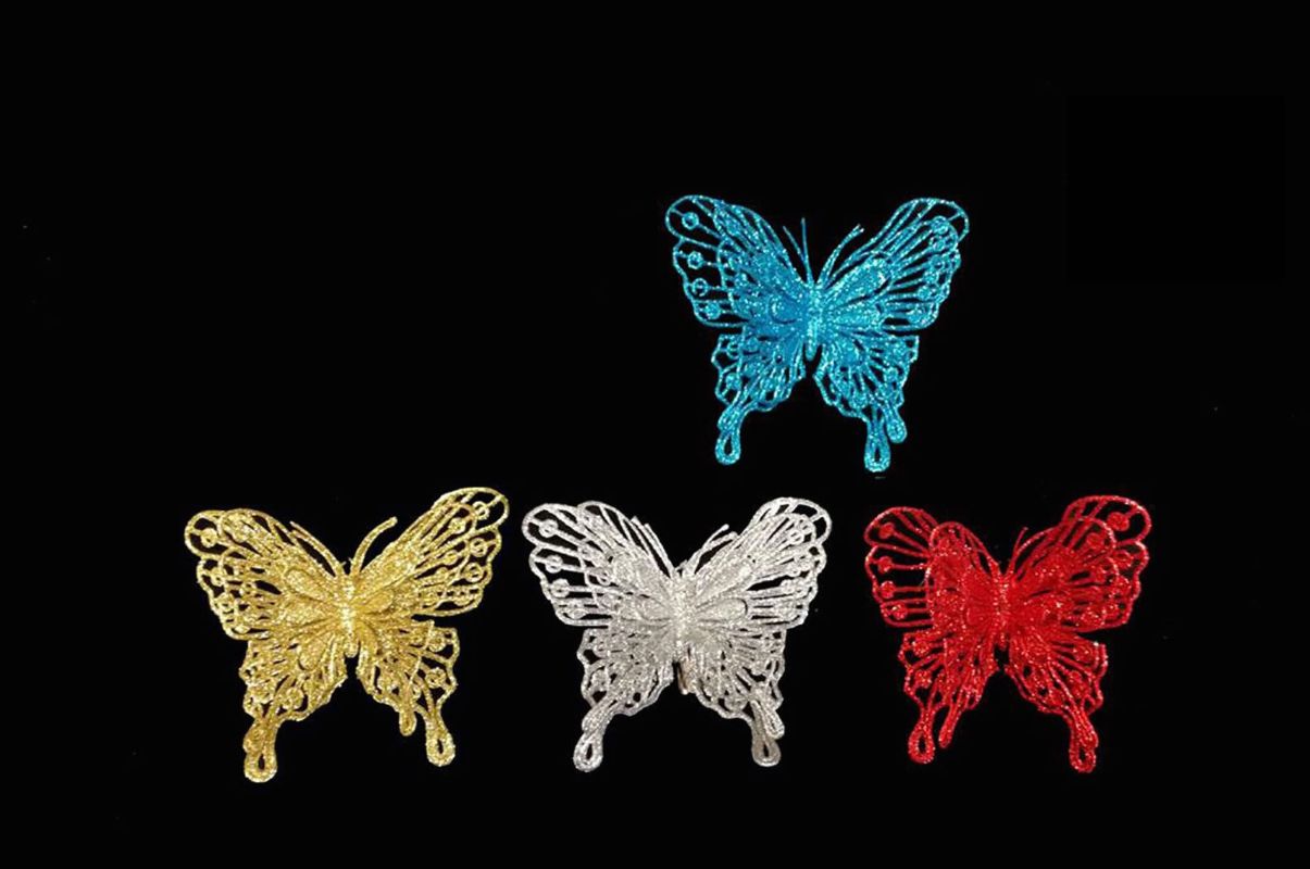 Glitter Butterfly w/Clip (Red)