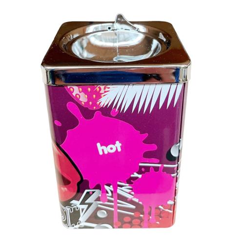 Square Push Ashtray Paint Design Aztec