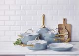 GreenPan Padova 6 (10) Piece PFAS Free Cookset Smokey Blue