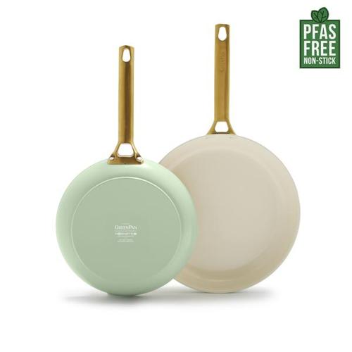 GreenPan Padova 2 Piece PFAS Free Frypan 26/30cm Mint