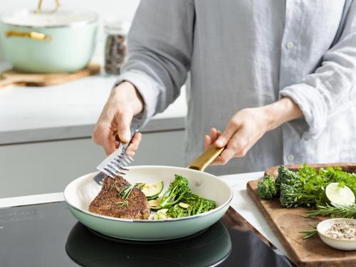 GreenPan Padova 2 Piece PFAS Free Frypan 26/30cm Mint