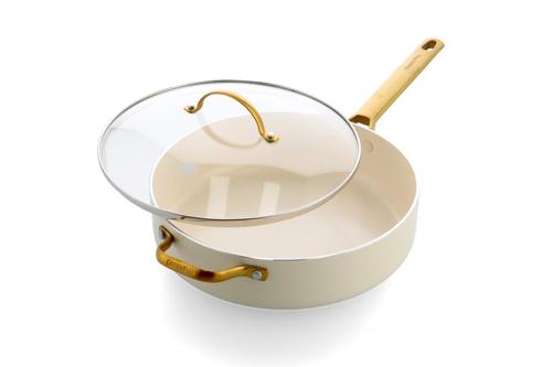GreenPan Padova PFAS Free Saute Pan 28cm/3.6L Cream