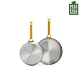 GreenPan Padova Stainless Steel PFAS Free Frypan 28cm