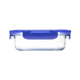 Pyrex Lock N Store Rectangle Container with Blue Lid  640ml