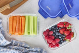 Pyrex Lock N Store Rectangle Container with Blue Lid  640ml