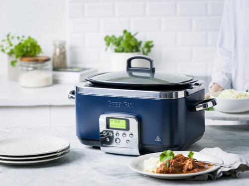 GreenPan Slow Cooker 6L PFAS Free - Oxford Blue