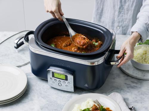 GreenPan Slow Cooker 6L PFAS Free - Oxford Blue