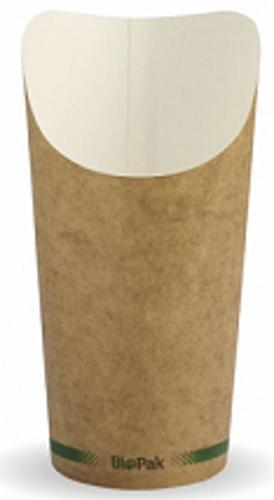 Cups Chip FSC Kraft Print 32oz Large Pack of 50 - Biopak