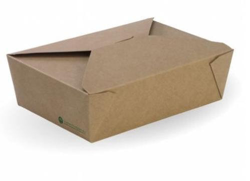 Boxes Lunch Bioboard Kraft Large Pack of 50 - Biopak