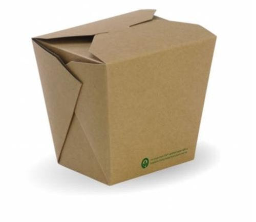 Boxes Noodle 90x70x110mm Kraft 32oz Pack of 50 - Biopak