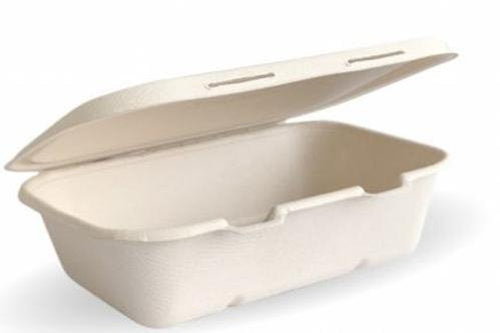 Clamshell Sugarcane 20x15 x 5cm Natural Pack of 100 - Biopak