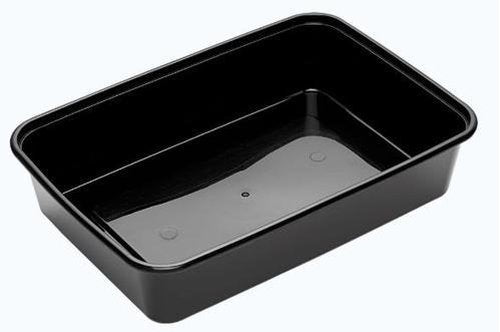 Food Containers PP Rectangle Black 500ml Pack of 50 - Bonson