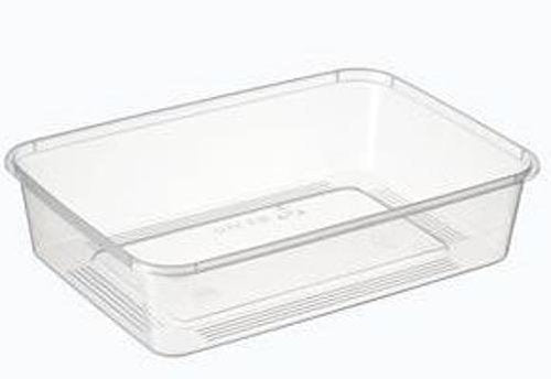 Food Containers PP Rectangle Clear 650ml Pack of 50 - Bonson
