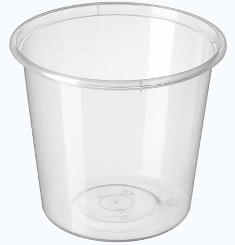 Food Containers PP Round Clear 700ml Pack of 50 - Bonson