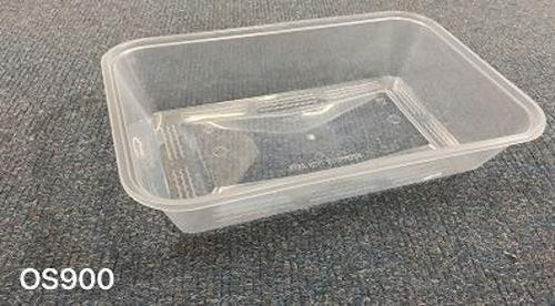 Food Containers PP Wide Rectangle Clear 900ml Pack of 300 - Osp