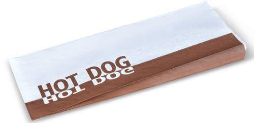 Bags Satchel Grease Resistant Hot Dog White Pack of 500 - Detpak