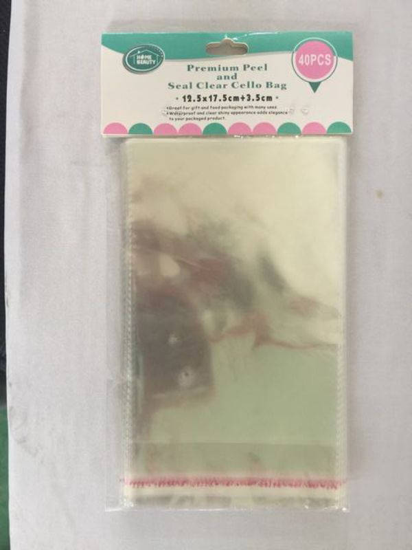 Cello Bags - Seal Clear 17.5cm (6 Packs)