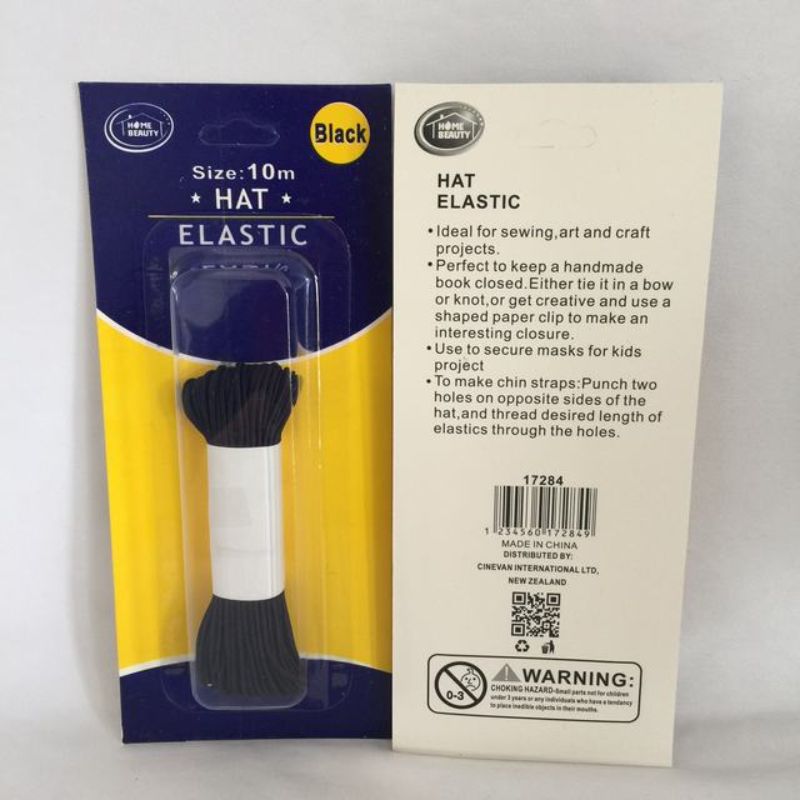 Elastic - Black 10m (Set of 12)