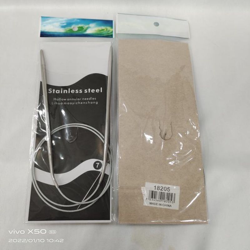 Knitting Needles - 7# Circular Hollow Annular Needles (Set of 12)