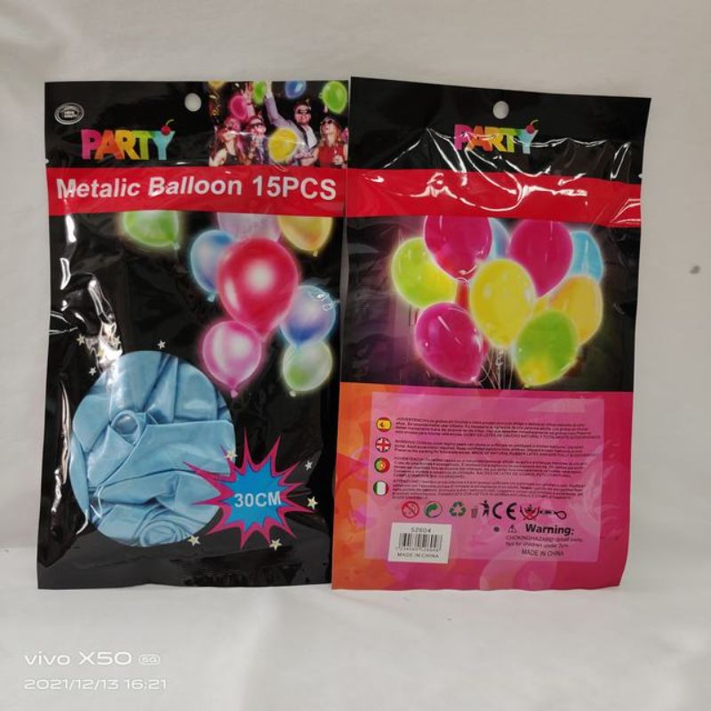 Metalic Balloon - Light Blue 30cm (180pcs)