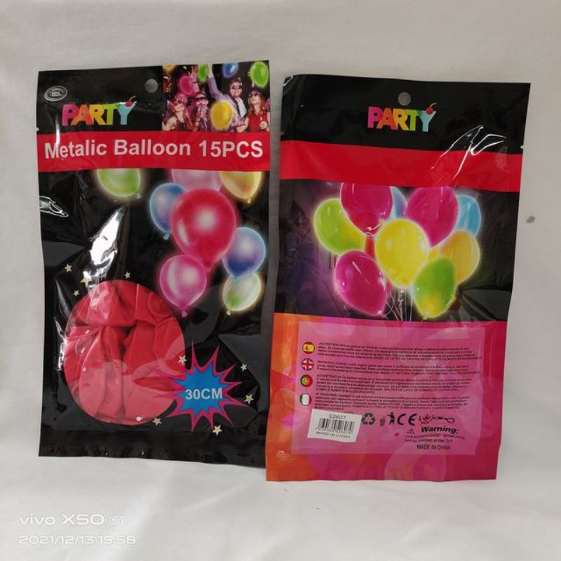 Metalic Balloon - Red 30cm (180pcs)