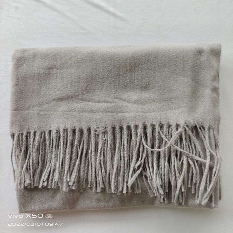 Scarf - Grey Plain 70 x 180 (Set of 6)
