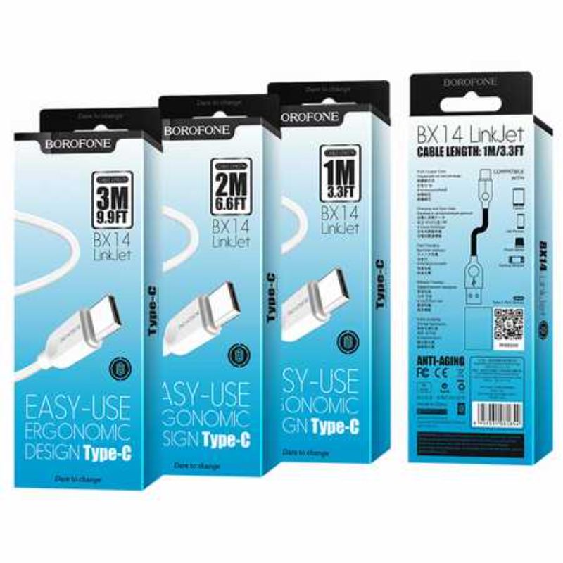 USB Cable for Type C - BX14 LinkJet White 2m (Set of 12)
