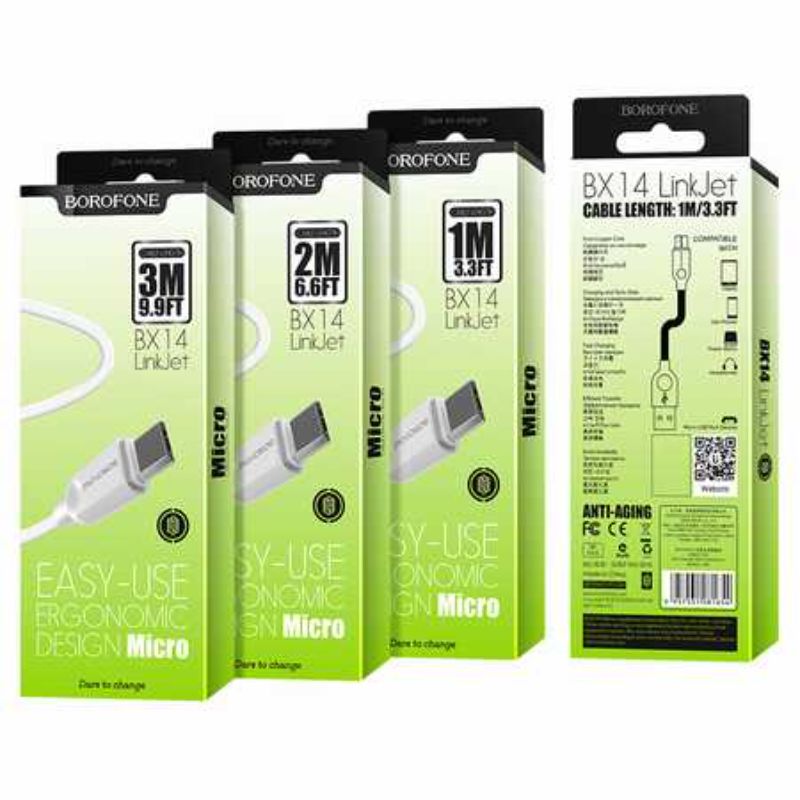 USB Cable for Micro - BX14 LinkJet White 3m (Set of 12)