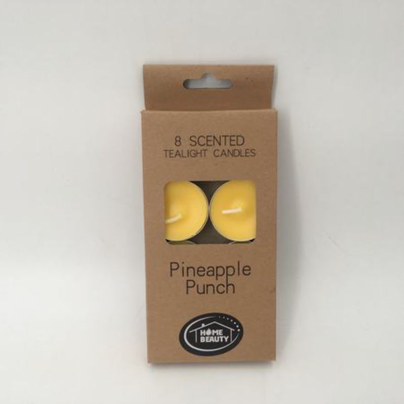 Tealigth Candles - Yellow Scented Pineapple Punch (96pcs)