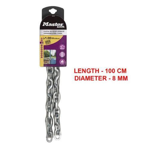 Master Lock Steel Chain 1m X 8mm Silver