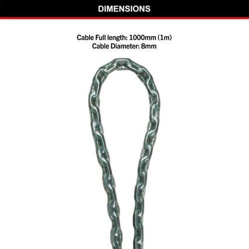 Master Lock Steel Chain 1m X 8mm Silver