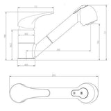 Nouveau Vivo Pull Out Sink Mixer Chrome