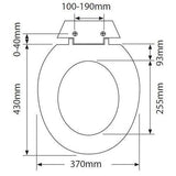 Legacy Solid Wood Toilet Seat L: 445-460mm, W: 370mm Rimu Stained 430 x 370mm