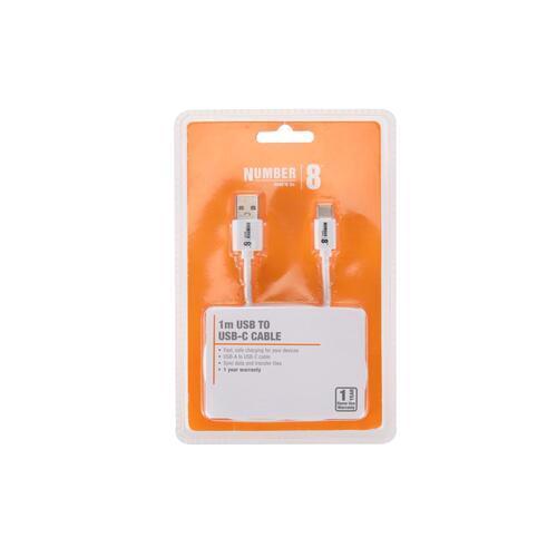 Number 8 USB To USB-C Charging Cable 1m
