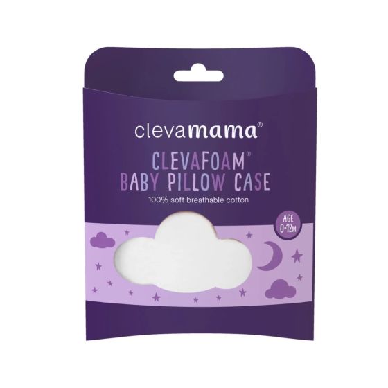 Clevafoam Baby Pillow Case - White - ClevaMama