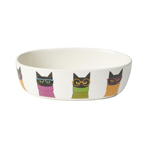 Oval Cat Bowl - Smart Kitty (17cm)
