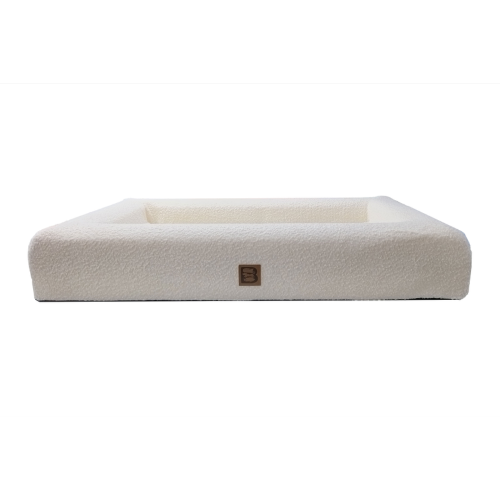 Boucle Orthopedic Pet Bed - Cream Med (70 x 50cm)