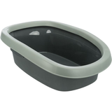 Cat Litter Tray with Rim - Anthracite / Grey-Green