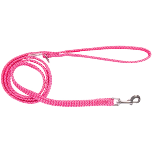Double Nylon Webbing Lead - Pink (10mm x 120cm)