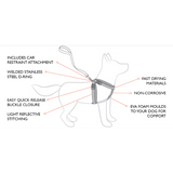 ED Dog Harness - CP Black Denim (XS)