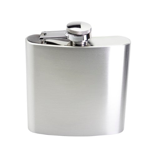 Taylors 170ml stainless steel hip flask with polished lid, perfect for outdoor adventures and stylish gatherings.